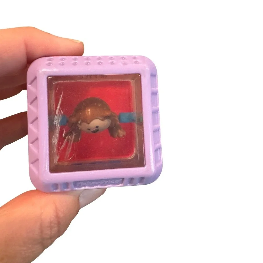 Fisher-Price‎ Peek-a-Blocks Alphabet Letter M Monkey Swinging Sensory Toy Block
